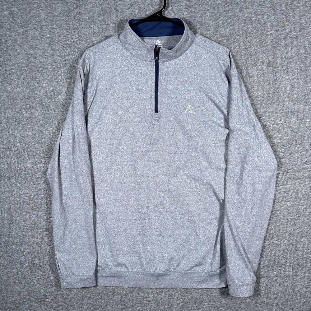 Rhoback 1/4 Zip Pullover Mens XL Gray Heathered Performance Golf Quarter Zip